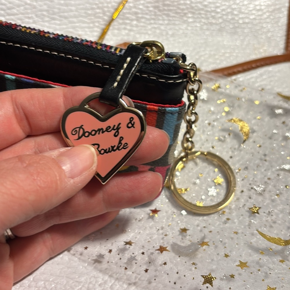 Dooney & Bourke Colorful Logo Coin Pouch - Picture 6 of 6